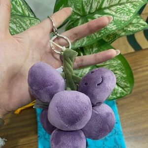 Plush Purple Grape Keychain